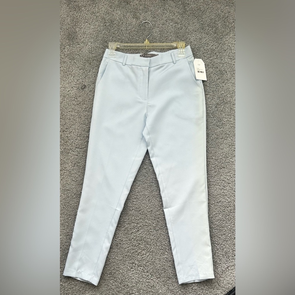 Blue Straight-Leg Pants